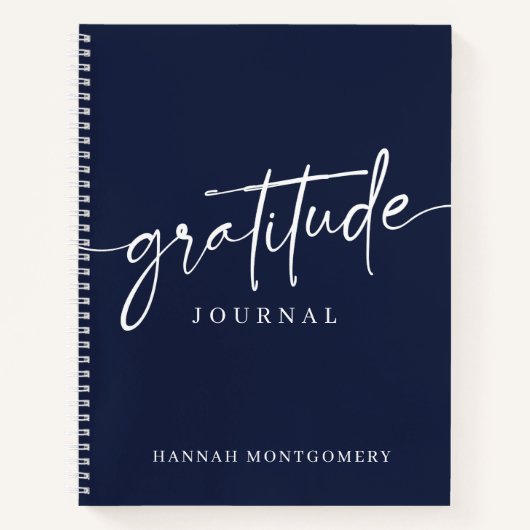 Calligraphy Script Modern Gratitude Journal ノートブック (正面)