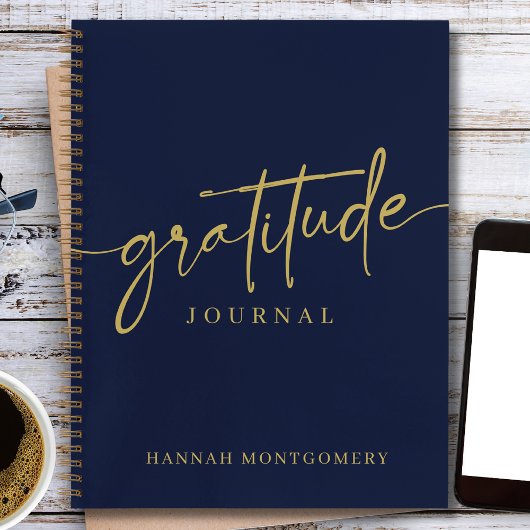 Calligraphy Script Modern Gratitude Journal ノートブック