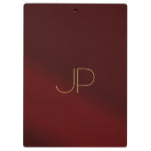 Calligraphy Script Name Monogram Elegant Gold Text クリップボード (裏面)