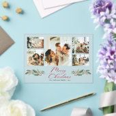Calligraphy Script Photo Collage Christmas Card アクリル招待状 (インサイチュ (ウェディング))