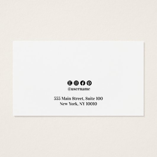 Calligraphy Script Plain White Earring Display (裏面)