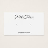 Calligraphy Script Plain White Earring Display (正面)