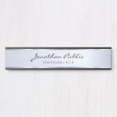 Calligraphy Script Professional Black And Silver サインプレート (正面)
