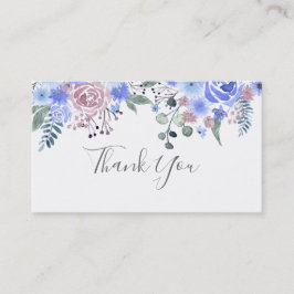 Calligraphy script Wedding THANK YOU Blue 名刺