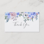 Calligraphy script Wedding THANK YOU Blue 名刺 (正面)