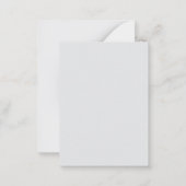 Calligraphy Simple Grey Professional Name ノートカード (裏面)