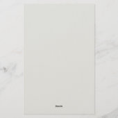 Calligraphy Simple Grey Professional Name 便箋 (裏面)