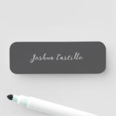 Calligraphy Simple Grey Professional Name 名札 (インサイチュ)