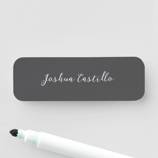 Calligraphy Simple Grey Professional Name 名札 (インサイチュ)