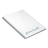 Calligraphy Simple Plain Professional Name ノートブック (右側)