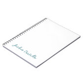 Calligraphy Simple Plain Professional Name ノートブック (左側)