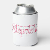 Calligraphy sticker shopaholic Quote 缶クーラー (缶正面)