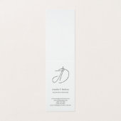 Calligraphy trendy classical script monogram grey 名刺 (外部フラット)