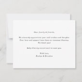 Calligraphy Welcome Photo Baby Announcement Card サンキューカード (裏面)