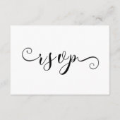 Calligrapyエレガントスクリプトウェディング伝統的RSVP エンクロージャーカード (裏面)