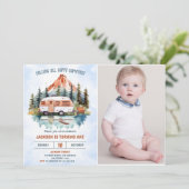 Calling All Campers 1周年キャンプの写真 招待状 (スタンド正面)