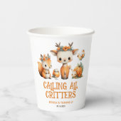 Calling All Critters Woodland Fall Kids' Birthday  紙コップ (裏面)