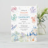 Calling All Dragons Birthday Invitation 招待状 (スタンド正面)
