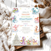 Calling All Dragons Birthday Invitation 招待状