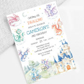 Calling All Dragons Birthday Invitation 招待状