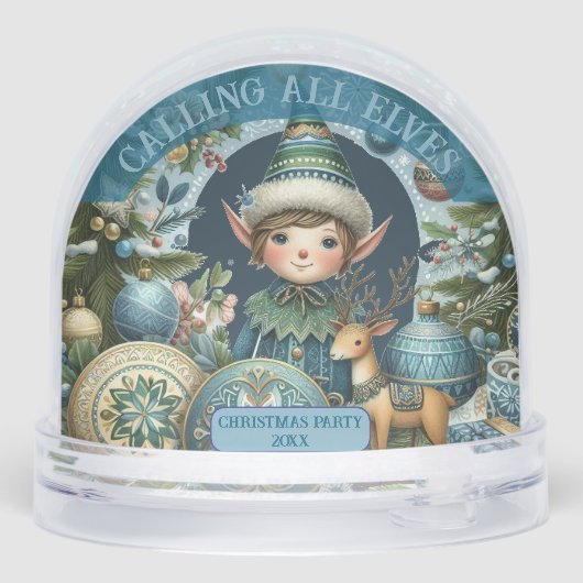 Calling All Elves Snowflakes Hail Christmas Party  (裏面)