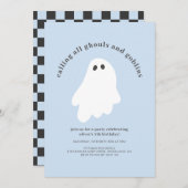 Calling All Ghouls and Goblins Birthday Invitation 招待状 (正面/裏面)