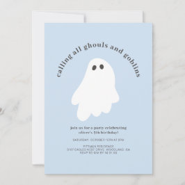 Calling All Ghouls and Goblins Birthday Invitation 招待状