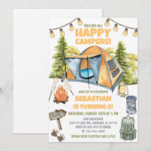 Calling All Happy Campers Birthday 招待状 (正面/裏面)