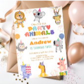 Calling All Party Animals Birthday 招待状