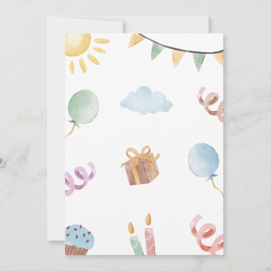 Calling All Party Animals Birthday Invitation 招待状 (裏面)