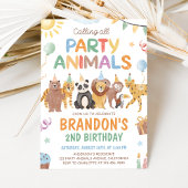 Calling All Party Animals Birthday Invitation 招待状