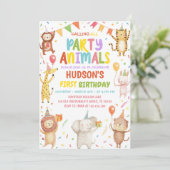 Calling All Party Animals Birthday Invitation 招待状 (スタンド正面)