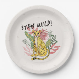 Calling All Party Animals Cheetah Kids Birthday ペーパープレート