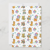 Calling All Party Animals Cute Kids' 1st Birthday  招待状 (裏面)