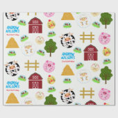 Calling All Party Animals Farm Wrapping Paper ラッピングペーパー (フラット)