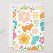 Calling All Party Animals Floral Kids 1st Birthday 招待状 (裏面)