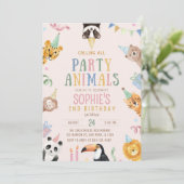Calling All Party Animals In Birthday Hats Kids In 招待状 (スタンド正面)