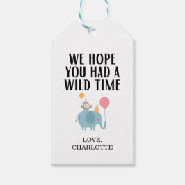 Calling All Party Animals Kids Birthday ギフトタグ