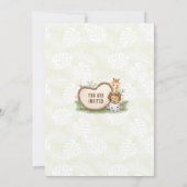 Calling All Party Animals Safari Themed Invitation 招待状 (裏面)