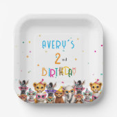 Calling All Party Animals! Zoo Birthday  ペーパープレート (正面)