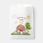 Calling All Party Farm Animals 1st Birthday フェイバーバッグ (正面)