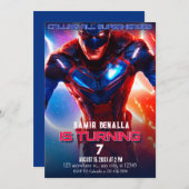 Calling All Superheroes Movie Poster誕生日 招待状 (正面/裏面)