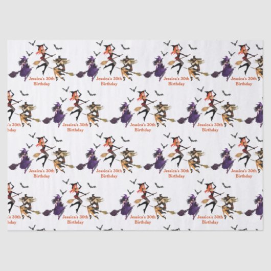 Calling All Witches Halloween Party 30Th Birthday 薄葉紙 (正面)