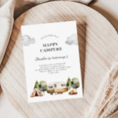Calling Happy Campers Kid's Birthday Invitation 招待状