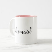 Callipgraphyの新婦付添人、花嫁のマグ ツートーンマグカップ (正面左)