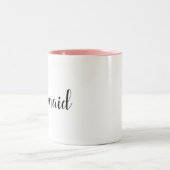 Callipgraphyの新婦付添人、花嫁のマグ ツートーンマグカップ (中央)