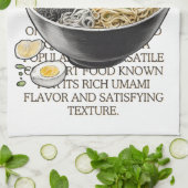 CallisC Artsによるラーメンヴィンテージスケッチ⭐⭐⭐⭐⭐ キッチンタオル (折り畳み)