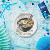 CallisC Artsによるラーメンヴィンテージスケッチ⭐⭐⭐⭐⭐ ペーパープレート (パーティー)