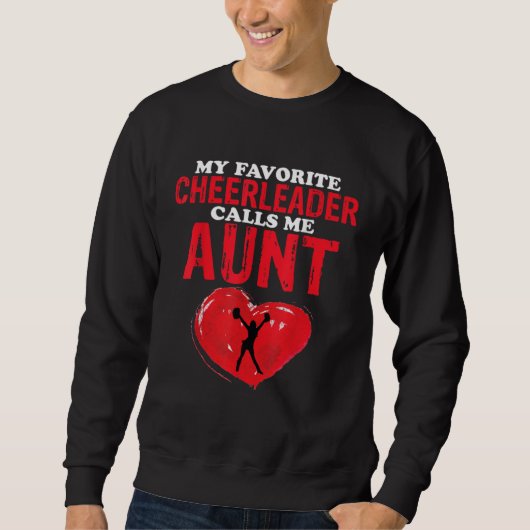 Calls Me Aunt Cheer Mom Women Cheerleading スウェットシャツ (正面)