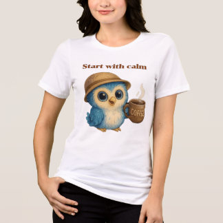 Calmでスタート – Tやる気を起こさせるシャツのシール トライブレンドTシャツ